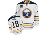 #18 Adidas Authentic Danny Gare Women's White NHL Jersey - Away Buffalo Sabres