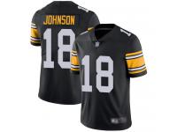 #18 Limited Diontae Johnson Black Football Alternate Men's Jersey Pittsburgh Steelers Vapor Untouchable