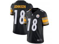 #18 Limited Diontae Johnson Black Football Home Men's Jersey Pittsburgh Steelers Vapor Untouchable