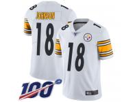 #18 Limited Diontae Johnson White Football Road Youth Jersey Pittsburgh Steelers Vapor Untouchable 100th Season