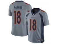 #18 Limited Peyton Manning Silver Football Youth Jersey Denver Broncos Inverted Legend