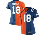 #18 Peyton Manning Denver Broncos Jersey _ Nike Women's Broncos/Colts Two Tone NFL Game