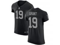 #19 Elite Ryan Grant Black Football Home Men's Jersey Oakland Raiders Vapor Untouchable