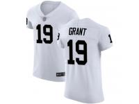 #19 Elite Ryan Grant White Football Road Men's Jersey Oakland Raiders Vapor Untouchable