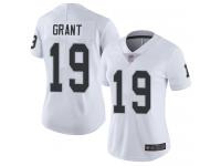 #19 Limited Ryan Grant White Football Road Women's Jersey Oakland Raiders Vapor Untouchable