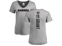 #19 Ryan Grant Ash Football Backer Women's Oakland Raiders T-Shirt