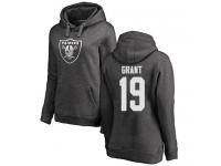 #19 Ryan Grant Ash Football One Color Women's Oakland Raiders Pullover Hoodie