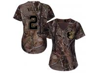 #2 Authentic Jonathan Villar Camo Baseball Women's Jersey Baltimore Orioles Realtree Collection Flex Base