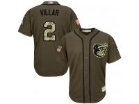 #2 Jonathan Villar Green Baseball Men's Jersey Baltimore Orioles Salute to Service