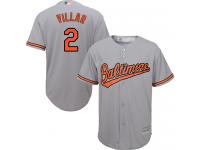 #2  Jonathan Villar Grey Baseball Road Men's Jersey Baltimore Orioles Cool Base