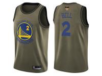 #2 Swingman Jordan Bell Green Basketball Men's Jersey Golden State Warriors Salute to Service 2019 Basketball Finals Bound