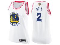 #2 Swingman Jordan Bell White Pink Basketball Women's Jersey Golden State Warriors Fashion 2019 Basketball Finals Bound