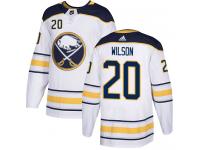 #20 Adidas Authentic Scott Wilson Women's White NHL Jersey - Away Buffalo Sabres