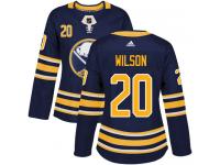 #20 Adidas Premier Scott Wilson Women's Navy Blue NHL Jersey - Home Buffalo Sabres