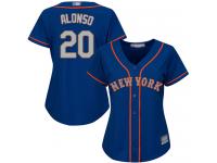 #20 Authentic Pete Alonso Women's Royal Blue Baseball Jersey - Alternate Road New York Mets Cool Base