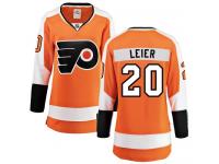 #20 Breakaway Taylor Leier Orange NHL Home Women's Jersey Philadelphia Flyers