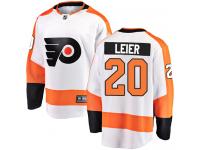 #20 Breakaway Taylor Leier White NHL Away Youth Jersey Philadelphia Flyers