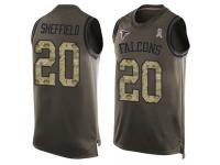 #20 Kendall Sheffield Green Football Men's Jersey Atlanta Falcons Salute to Service Tank Top