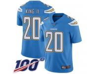 #20 Limited Desmond King Electric Blue Football Alternate Youth Jersey Los Angeles Chargers Vapor Untouchable 100th Season