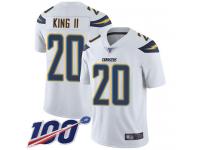 #20 Limited Desmond King White Football Road Youth Jersey Los Angeles Chargers Vapor Untouchable 100th Season