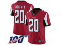 #20 Limited Kendall Sheffield Red Football Home Men's Jersey Atlanta Falcons Vapor Untouchable 100th Season