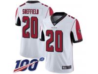 #20 Limited Kendall Sheffield White Football Road Men's Jersey Atlanta Falcons Vapor Untouchable 100th Season