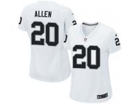 #20 Nate Allen Oakland Raiders Road Jersey _ Nike Women's White NFL Game