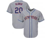 #20  Pete Alonso Men's Grey Baseball Jersey - Road New York Mets Cool Base