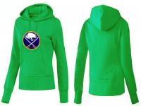 2015 NHL Buffalo Sabres Women Green Pullover Hoodie