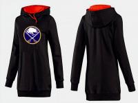 2015 NHL Buffalo Sabres Women Long Pullover Hoodie Black