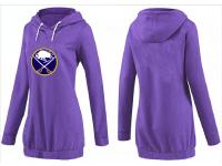 2015 NHL Buffalo Sabres Women Long Purple Pullover Hoodie