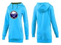 2015 NHL Buffalo Sabres Women Long Skyblue Pullover Hoodie