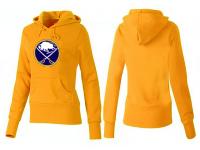 2015 NHL Buffalo Sabres Women Yellow Pullover Hoodie