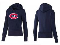 2015 NHL Montreal Canadiens Women Dark Blue Pullover Hoodie