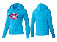 2015 NHL Montreal Canadiens Women Skyblue Pullover Hoodie