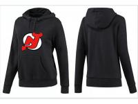 2015 NHL New Jersey Devils Women Pullover Hoodie Black