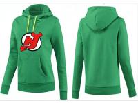 2015 NHL New Jersey Devils Women Pullover Hoodie Green