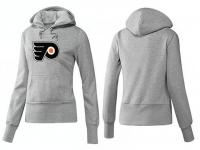 2015 NHL Philadelphia Flyers Women Dark Grey Pullover Hoodie