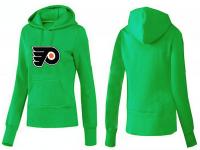 2015 NHL Philadelphia Flyers Women Green Pullover Hoodie