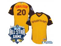 2016 MLB All-Star American Toronto Blue Jays #20 Josh Donaldson Gold Run Derby Cool Base Jersey