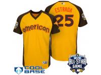 2016 MLB All-Star American Toronto Blue Jays Marco Estrada #25 Yellow Men Run Derby Cool Base Jersey