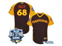 2016 MLB All-Star National Chicago Cubs #68 Jorge Soler Brown Run Derby Cool Base Jersey