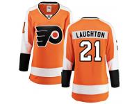 #21 Breakaway Scott Laughton Orange NHL Home Women's Jersey Philadelphia Flyers