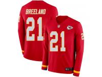 #21 Limited Bashaud Breeland Red Football Men's Jersey Kansas City Chiefs Therma Long Sleeve