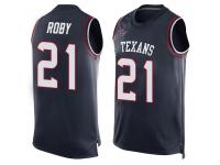 #21 Limited Bradley Roby Navy Blue Football Men's Jersey Houston Texans Player Name & Number Tank Top