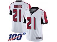 #21 Limited Deion Sanders White Football Road Men's Jersey Atlanta Falcons Vapor Untouchable 100th Season