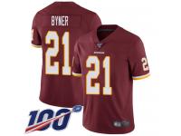 #21 Limited Earnest Byner Burgundy Red Football Home Youth Jersey Washington Redskins Vapor Untouchable 100th Season
