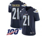 #21 Limited LaDainian Tomlinson Navy Blue Football Home Youth Jersey Los Angeles Chargers Vapor Untouchable 100th Season