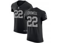 #22 Elite Isaiah Crowell Black Football Home Men's Jersey Oakland Raiders Vapor Untouchable