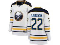 #22 Fanatics Branded Breakaway Johan Larsson Women's White NHL Jersey - Away Buffalo Sabres